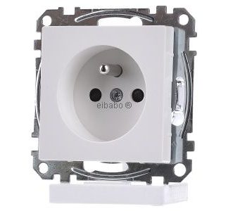 Белый флисовый штырь для розетки BRS - заземляющий контакт розетки MEG2500-0419