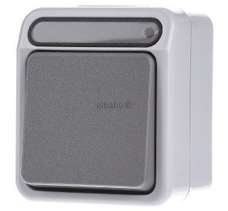 Выключатель, однополюсный, светло-серый - Переключатель переменного тока, трехпозиционный ME...