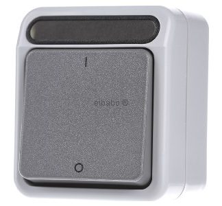 2-контактный переключатель, светло-серый - 2-полюсный переключатель для поверхностного монтажа, серый MEG3112-8029