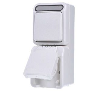 Комбинированная розетка Polar White - многофункциональный выключатель/настенная розетка MEG349...