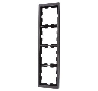 Рамка 4-створчатая, никелированная, с металлическим покрытием D-Life - Frame MEG4040-6550