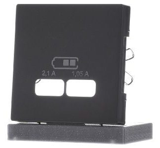 Центральная пластина антрацитового цвета для вставки USB-зарядного устройства - Центральная крышка USB-порта MEG4367-0414
