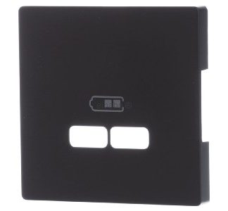 Центральная пластина антрацитового цвета для вставки USB-зарядного устройства - Центральная крышка USB-порта MEG4367-6034