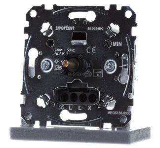 Поворотный диммер с нагрузкой 20-315 Вт - Встраиваемый диммер 20 ... 315VA MEG5136-...