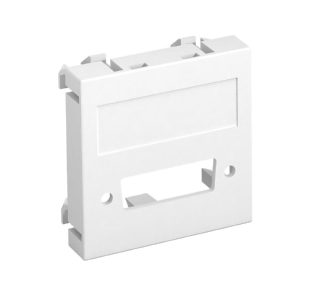 Мультимедийный DVI-разъем 45x45 мм, чисто белый — базовый элемент с центральной крышкой MTG-DV O RW1