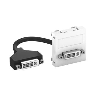Мультимедийный DVI-разъем 45x45 мм RWS - Базовый элемент с центральной крышкой MTG-DVI F RW1