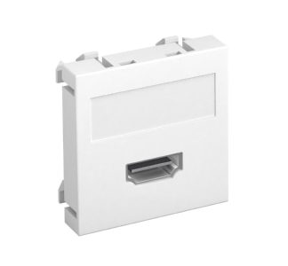 HDMI 45x45 мм, чисто белый, мультимедийный разъем — базовый элемент с центральной крышкой MTG-HD S RW1