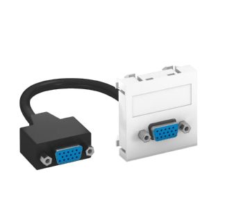 Мультимедийный разъем VGA 45x45 мм RWS - Базовый элемент с центральной крышкой MTG-VGA F RW1