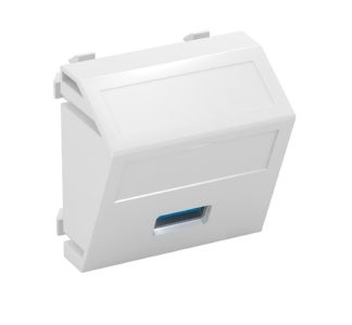 Мультимедийный привод USB 3.0A 45x45 мм RWS — базовый элемент с центральной крышкой MTS-U3A S RW1