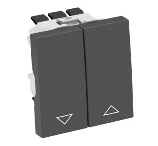 Кнопка для рольставней черно-серого цвета - однополюсная кнопка для рольставней RT-BS SWGR1
