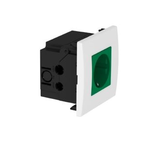 Розетка 1x 84x84x59 мм gn - Штекерная розетка SDE-RW D0GN1