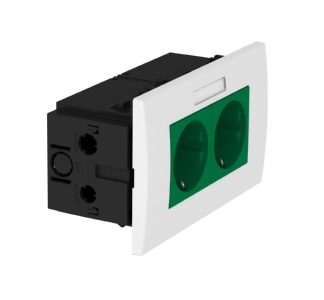 Розетка 2x 84x140x59 мм gn - Штепсельная вилка SDE-RW D0GN2B