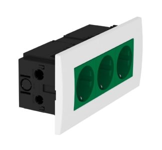 Розетка 3x 84x185x59 мм gn - Штекерная розетка SDE-RW D0GN3