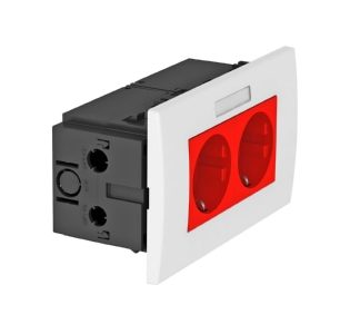 Розетка 2x 84x140x59 мм rt - Электрическая розетка SDE-RW D0RT2B