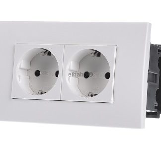 Розетка 2x 84x140x59 чисто белого цвета - Электрическая розетка SDE-RW D0RW2