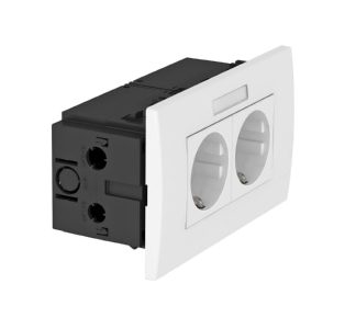 Розетка 2x 84x140x59 чисто белого цвета - Электрическая розетка SDE-RW D0RW2B