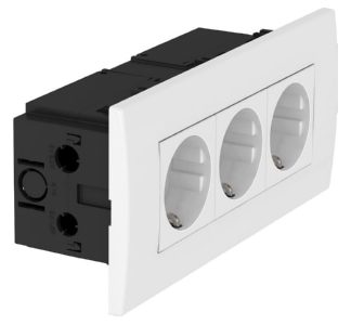 Трехпозиционный сетевой фильтр 84x185x59 см, чисто белый - электрическая розетка SDE-RW D0RW3