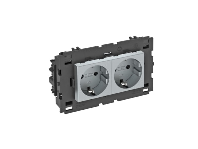 Розетка 0 градусов, 2x 250 В, 10/16 А, Schuko - электрическая розетка STD-D0C8 AL2