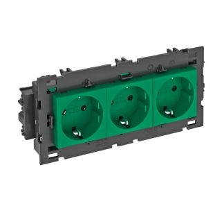 Розетка 0 градусов, 3x 250 В, 10/16 А, Schuko - электрическая розетка STD-D0C8 MZGN3