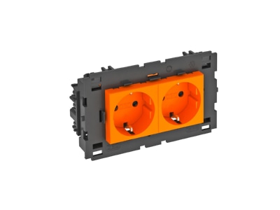Розетка 0 градусов, 2x 250 В, 10/16 А, Schuko - электрическая розетка STD-D0C8 ROR2