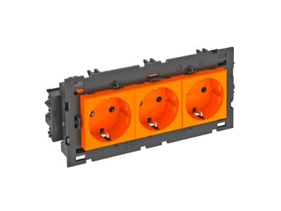 Розетка 0 градусов, 3x 250 В, 10/16 А, Schuko - электрическая розетка STD-D0C8 ROR3