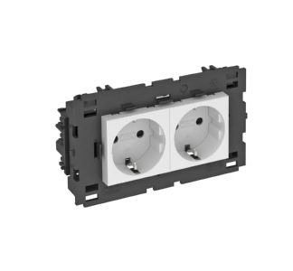 Розетка 0 градусов, 2x 250 В, 10/16 А, Schuko - электрическая розетка STD-D0C8 RW2