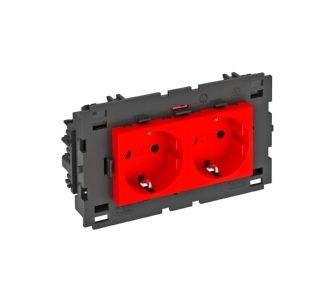 Розетка 0 градусов, 2x 250 В, 10/16 А, Schuko - электрическая розетка STD-D0C8 SRO2