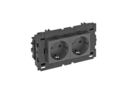 Розетка 0 градусов, 2x 250 В, 10/16 А, Schuko - электрическая розетка STD-D0C8 SWGR2