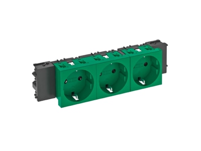 Розетка 0 градусов, 3x 250 В, 10/16 А, Schuko - электрическая розетка STD-D0C MZGN3
