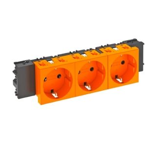Розетка 0 градусов, 3x 250 В, 10/16 А, Schuko - электрическая розетка STD-D0C ROR3