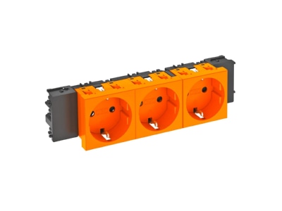 Розетка 0 градусов, 3x 250 В, 10/16 А, Schuko - электрическая розетка STD-D0C ROR3