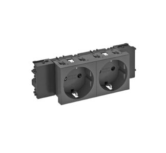 Розетка 0 градусов, 2x 250 В, 10/16 А, Schuko - электрическая розетка STD-D0C SWGR2