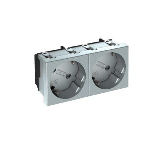 Розетка с углом 33 градуса, двойной защитный контакт - Защитный контакт розетки STD-D3S AL2