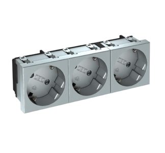 Розетка с углом 33 градуса, тройной защитный контакт - Защитный контакт розетки STD-D3S AL3