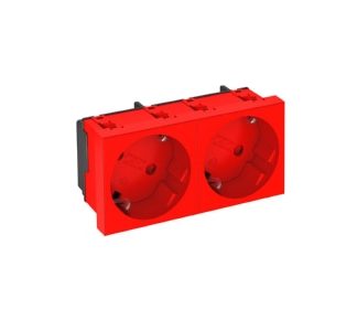 Розетка с углом 33 градуса, двойной защитный контакт - Красный защитный контакт розетки STD-D3S SRO2