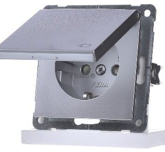 Алюминиевая двухконтактная розетка Schuko - электрическая розетка D 20.6511.70 K