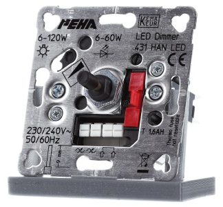 Поворотный светодиодный диммер - Диммер 6 ... 60VA D 431 HAN LED o.A.