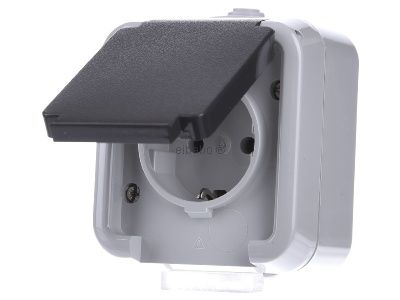 Винтовая розетка Schuko, серая - Электрическая розетка D 6621 WAB