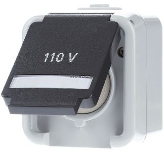 Розетка NEMA 1-Way, 15A 125V, серая - NEMA D 6670/15 US WAB NA
