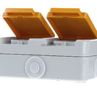 Двойная розетка NEMA D 6682/15 US WAB, 15 А, 125 В, серая.