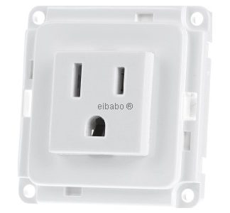 Розетка NEMA EB, США, 20 А, 125 В, чистая, белая - розетка NEMA D 6770/15.02 США