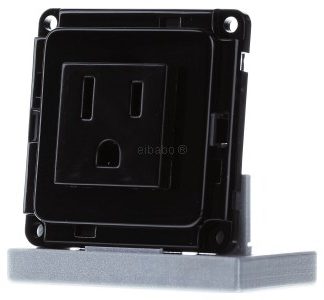 Розетка NEMA EB для США, чёрная (черный цвет) - NEMA Black D 6770/15.19 Розетка для США