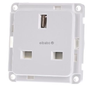Розетка Pure White UK 13A 250V - электрическая розетка D 6771.02 GB