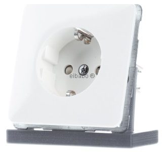 Розетка Schuko, чисто белый цвет, 16 А, 250 В, клемма. - Электрическая розетка D 80.6511.02 SI