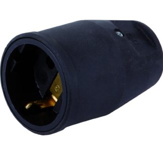 Черная резиновая винтовая муфта - разъем Schuko, черная резина, 3052005