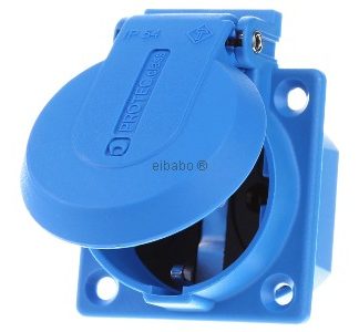 Встраиваемая розетка SCHUKO, синяя, IP54, PSES 54 05105419