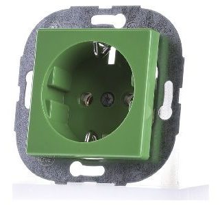 Электрическая розетка 1FACHDOSE зеленая