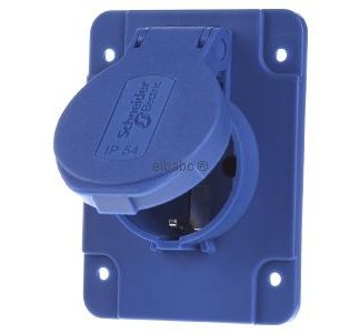 Задняя панель розетки Schuko, синяя, степень защиты IP54 - Оборудование, оснащенное розеткой PKS61B