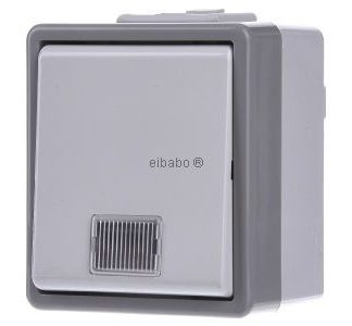 Кнопка Delta Surface Button - однополюсная (нормально разомкнутая) серая 5TD4701