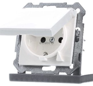 Розетка Delta i-system, Schuko, титаново-белый цвет - Электрическая розетка 5UB1915